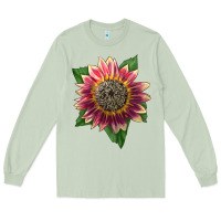Matcha crimson blaze sunflower Long Sleeve Tee - LillyAllenDesigns