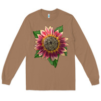 Toasted Coconut crimson blaze sunflower Long Sleeve Tee - LillyAllenDesigns