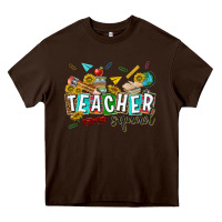 Chocolate Brown western teacher squad Heavy Core Tee - texasbilliewilder
