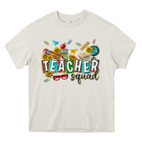 Cream western teacher squad Heavy Core Tee - texasbilliewilder