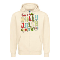 Sandshell have a holly jolly christmas Zipper Hoodie - MaliasSmallBusiness