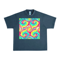 Midnight Navy Tie Dye Seamless Pattern Urban Heavy Tee - BundleAndBundleShop