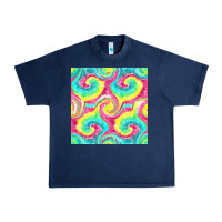 Navy Tie Dye Seamless Pattern Urban Heavy Tee - BundleAndBundleShop