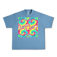 Pebble Blue Tie Dye Seamless Pattern Urban Heavy Tee - BundleAndBundleShop
