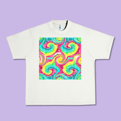 Tie Dye Seamless Pattern Urban Heavy Tee Designed By Bundleandbundleshop