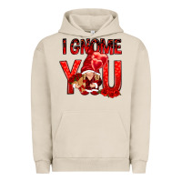 Pigment French Oak I gnome you with roses Valentine's Day Urban Hoodie - HowdyJamesFarm