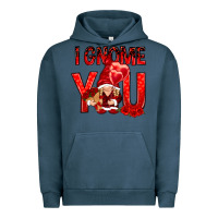 Pigment Midnight Navy I gnome you with roses Valentine's Day Urban Hoodie - HowdyJamesFarm