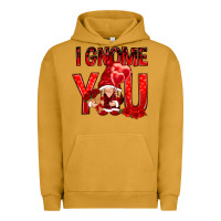 Pigment Peanut Butter I gnome you with roses Valentine's Day Urban Hoodie - HowdyJamesFarm