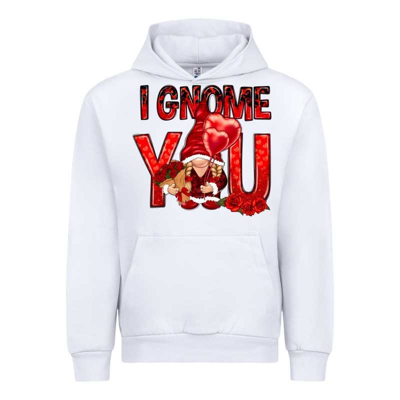 I Gnome You With Roses Valentine's Day Urban Hoodie by HowdyJamesFarm | Teevron
