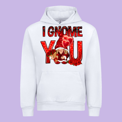 I Gnome You With Roses Valentine's Day Urban Hoodie Designed By Howdyjamesfarm