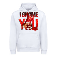 White I gnome you with roses Valentine's Day Urban Hoodie - HowdyJamesFarm