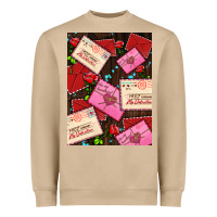 Mushroom love letters with roses  air Heavyweight Sweatshirt - AdoDesignShop