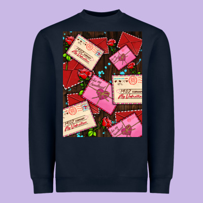 Love Letters With Roses  Air Heavyweight Sweatshirt Designed By Adodesignshop