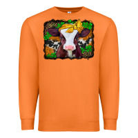 Carrot st patricks baby cow with leopard background Premium Sweatshirt - Jasminsmagicworld