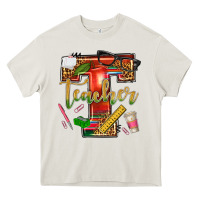 Cream western teacher Heavy Core Tee - texasbilliewilder