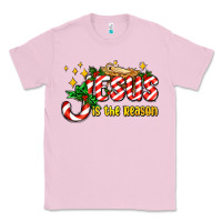 Bubblegum Pink jesus is the reason with christmas candy ado Classic Tee - AdoDesignShop