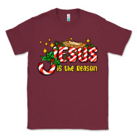 Burgundy jesus is the reason with christmas candy ado Classic Tee - AdoDesignShop