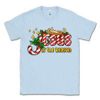 Dusty Blue jesus is the reason with christmas candy ado Classic Tee - AdoDesignShop
