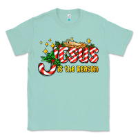 Seafoam jesus is the reason with christmas candy ado Classic Tee - AdoDesignShop