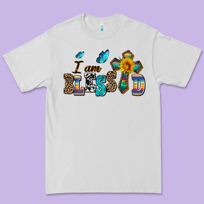 ı Am Blessed Premium Tee Designed By Adodesignshop