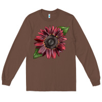 Chestnut chocolate sunflower Long Sleeve Tee - LillyAllenDesigns