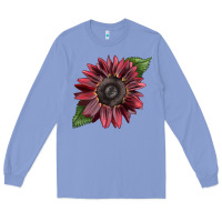 Colony Blue chocolate sunflower Long Sleeve Tee - LillyAllenDesigns