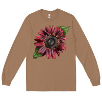 Toasted Coconut chocolate sunflower Long Sleeve Tee - LillyAllenDesigns