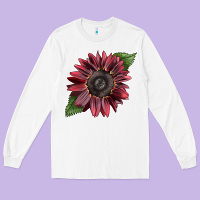 Chocolate Sunflower Long Sleeve Tee Designed By Lillyallendesigns