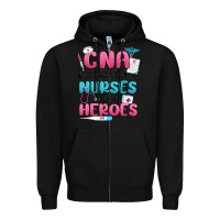 Black cna because even nurses need heroes Zipper Hoodie - MaliasSmallBusiness