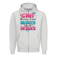Dove Grey cna because even nurses need heroes Zipper Hoodie - MaliasSmallBusiness