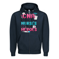 Navy cna because even nurses need heroes Zipper Hoodie - MaliasSmallBusiness