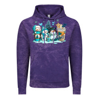 Cloud Purple winter snowman coffee cups Vintage Hoodie - AdoDesignShop