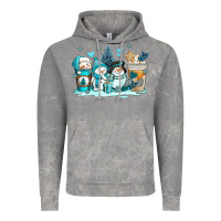 Cloud Rock winter snowman coffee cups Vintage Hoodie - AdoDesignShop