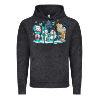 Vintage Black winter snowman coffee cups Vintage Hoodie - AdoDesignShop
