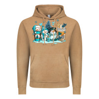 Vintage Camel winter snowman coffee cups Vintage Hoodie - AdoDesignShop