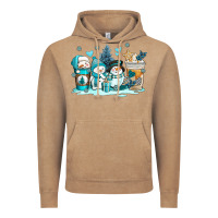 Vintage Coffee winter snowman coffee cups Vintage Hoodie - AdoDesignShop