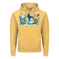 Vintage Mustard winter snowman coffee cups Vintage Hoodie - AdoDesignShop