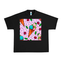 Black ice cream seamless pattern Urban Heavy Tee - BundleAndBundleShop