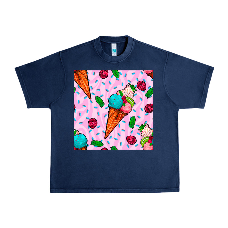 Ice Cream Seamless Pattern Urban Heavy Tee by BundleAndBundleShop | Teevron
