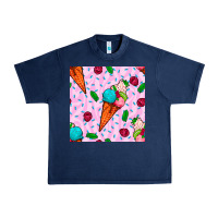 Navy ice cream seamless pattern Urban Heavy Tee - BundleAndBundleShop