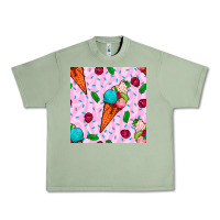 Oil Green ice cream seamless pattern Urban Heavy Tee - BundleAndBundleShop