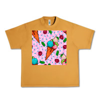 Peanut Butter ice cream seamless pattern Urban Heavy Tee - BundleAndBundleShop