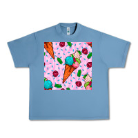 Pebble Blue ice cream seamless pattern Urban Heavy Tee - BundleAndBundleShop