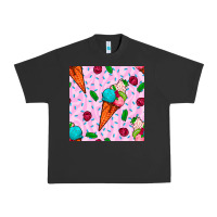 Pigment Black ice cream seamless pattern Urban Heavy Tee - BundleAndBundleShop