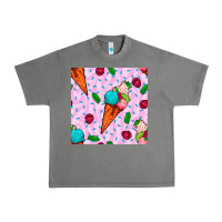 Tornado ice cream seamless pattern Urban Heavy Tee - BundleAndBundleShop