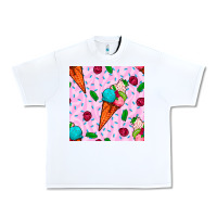 White ice cream seamless pattern Urban Heavy Tee - BundleAndBundleShop