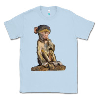 Dusty Blue Baby Baboon Illustrations Classic Tee - LillyAllenDesigns