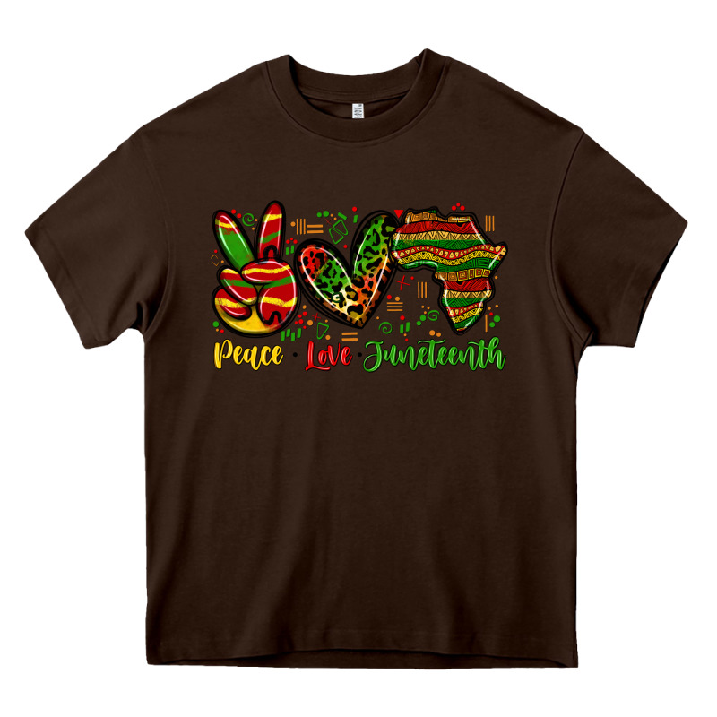 Peace Love Juneteenth Heavy Core Tee by Zillion Design Studio | Teevron