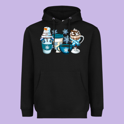 Winter Coffee Cups Heavyweight Hoodie Designed By Artiststas