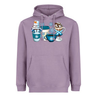 Lavender Winter Coffee Cups Heavyweight Hoodie - Artiststas